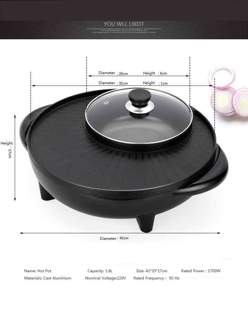 The Ultimate Kitchen Companion: Multifunctional Pot Electric Grill for Effortless Cooking