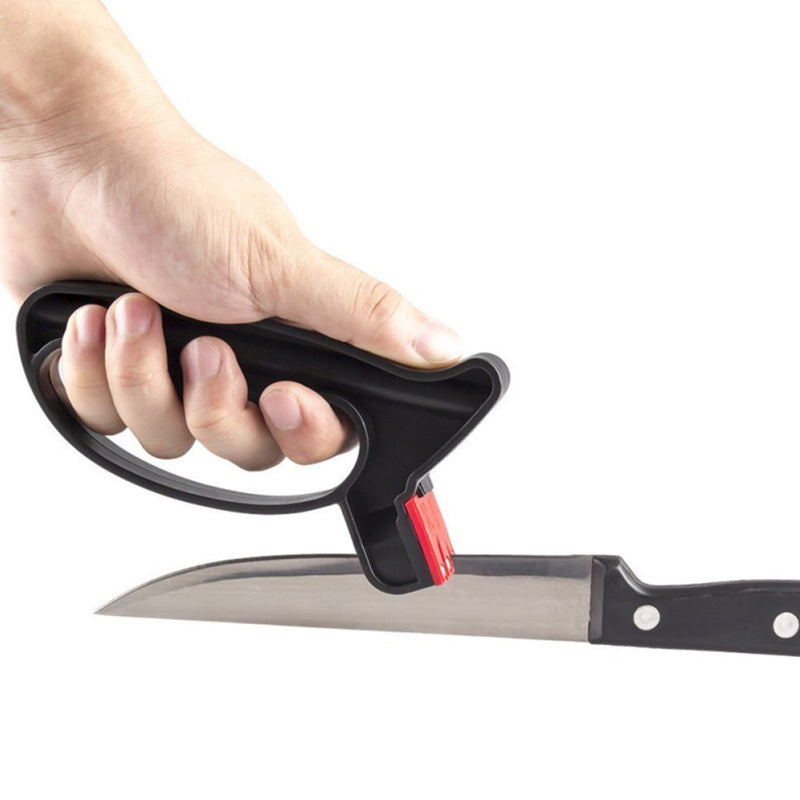 2-in-1 Handheld Knife and Scissor Sharpener: Convenient Kitchen Tool for Effortless Blade Maintenance