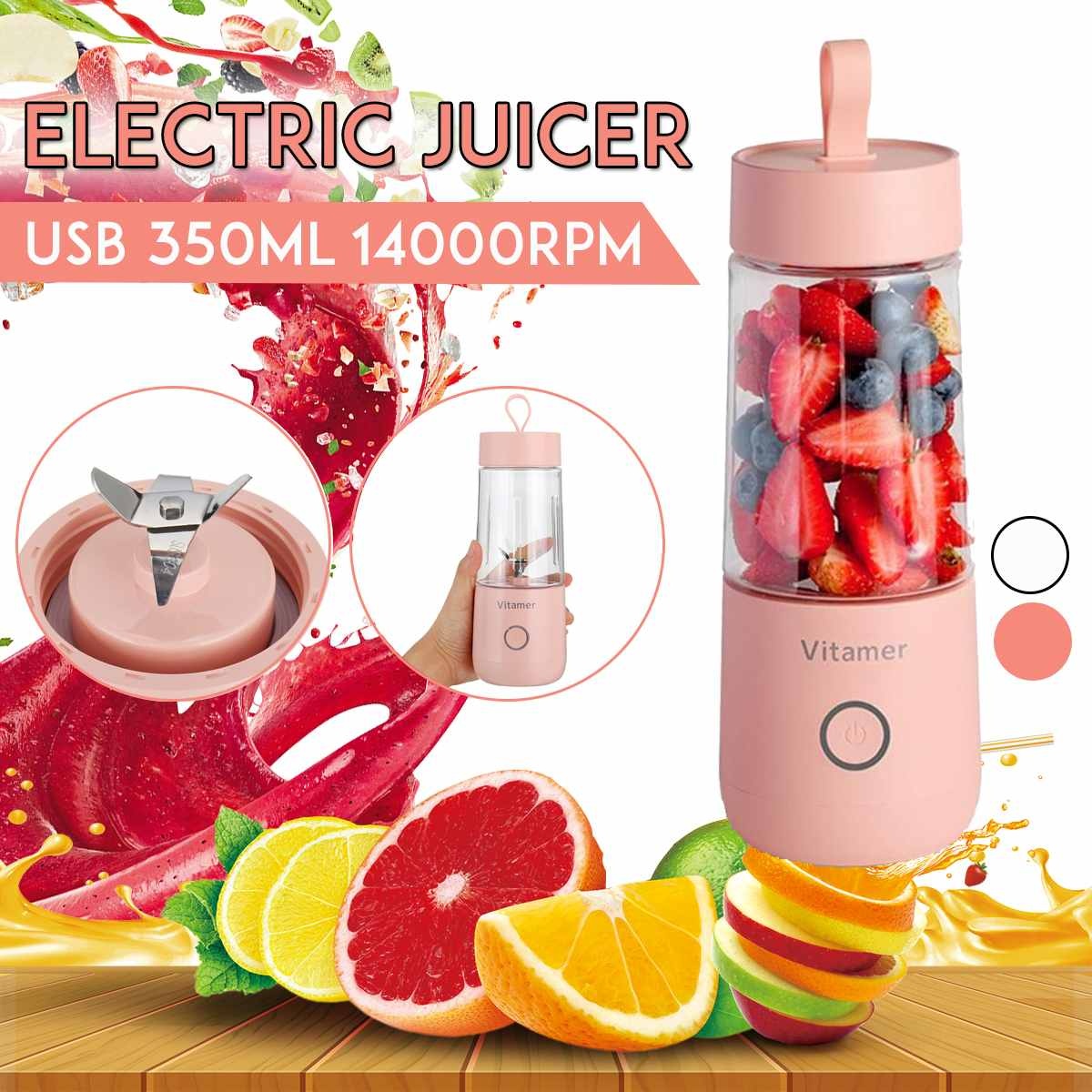 350ml Portable USB Rechargeable Blender: Your Ultimate Smoothie and Juice Companion