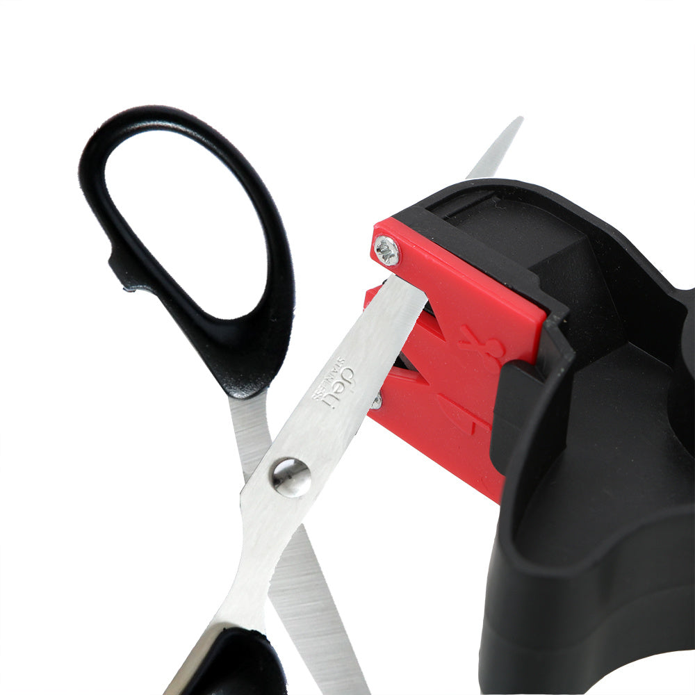 2-in-1 Handheld Knife and Scissor Sharpener: Convenient Kitchen Tool for Effortless Blade Maintenance