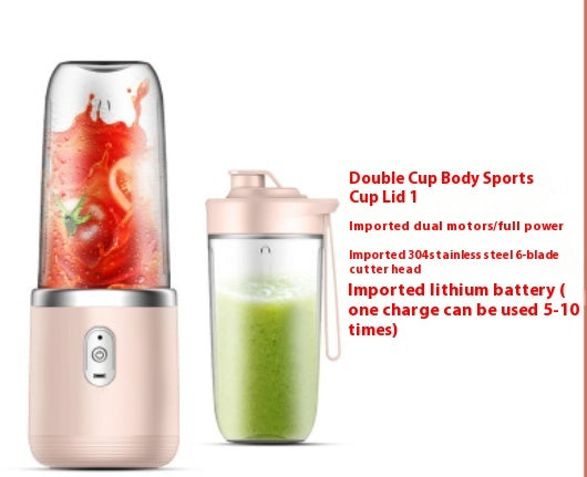 USB-Charged 6Blade Juicer: The Perfect Portable Food Mixer for Smoothies & Ice Crushing"